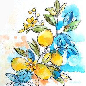 Original Kitchen Wall Art Lemons